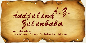 Andjelina Zelenbaba vizit kartica